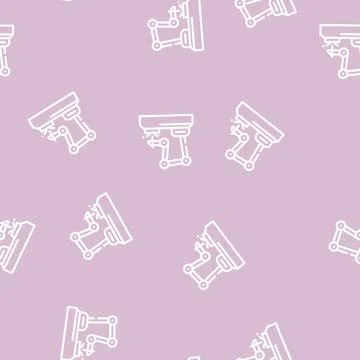 Robot welder line vector seamless pattern 스톡 일러스트