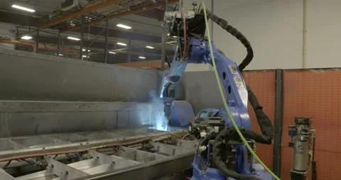 Robot Welder01 Stock Footage 157980269