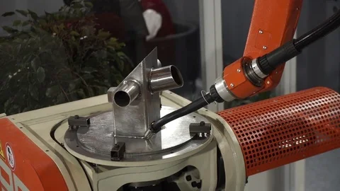 Robot welding process Stock Footage 72287859