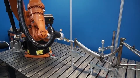 Robot welding process Stock Footage 72287870