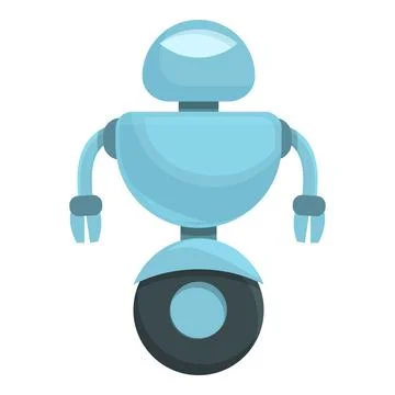 Robot wheel icon cartoon vector. Kid tech 스톡 일러스트