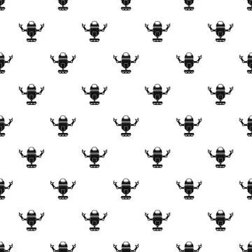 Robot on wheels pattern vector Illustrazione stock