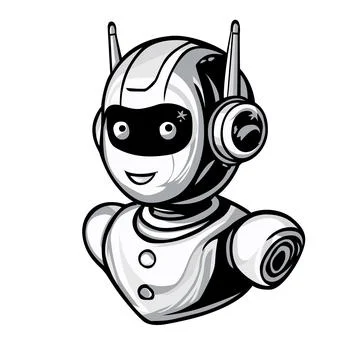Robot on a white background. Chat bot icon. Chatbot customer service chatbot. Stock Illustration