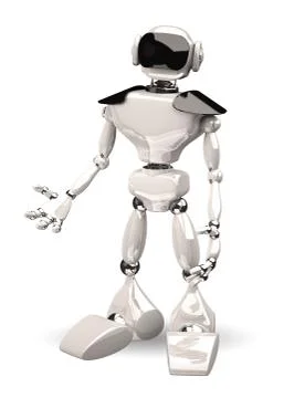 Robot on white background Stock Illustration