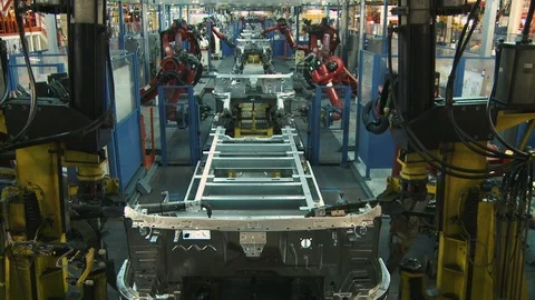 Robot Assembly Line Stock Footage Royalty Free Stock Videos Pond5