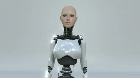 Robot zoomin Stock Footage 738822