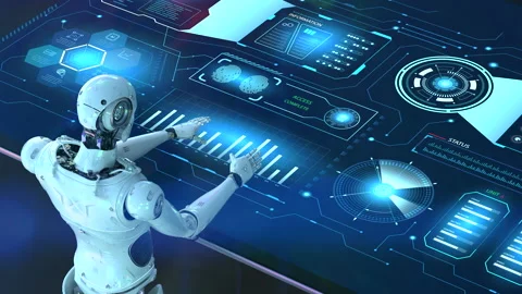 Robot057 Video stock 143128319