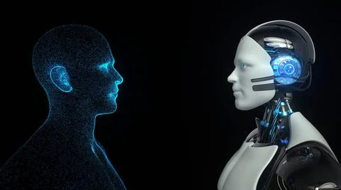 Robotic And AI Development Development of the AI and Robotics. 3d illustra... Stock Photos
