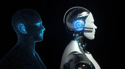 Robotic And AI Development Development of the AI and Robotics. 3d illustra... Stock Photos