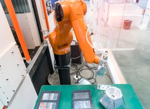 Robotic and Automation system control application on automate robot arm Foto stock