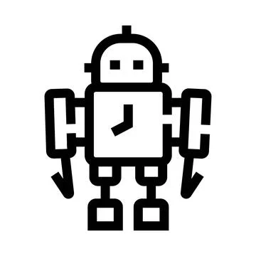 Robotic android indicating time management and automation イラスト素材