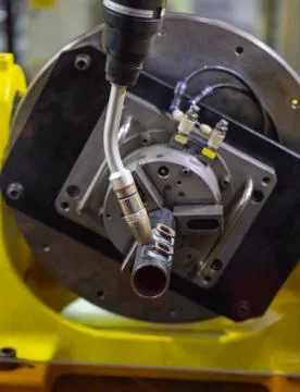 Robotic arc machine Stock Photos