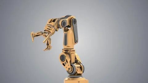 ROBOTIC ARM 3c-bright Stock Footage 254345804