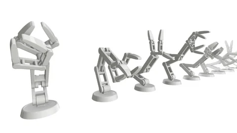 Robotic arm 3d Video stock 112644532