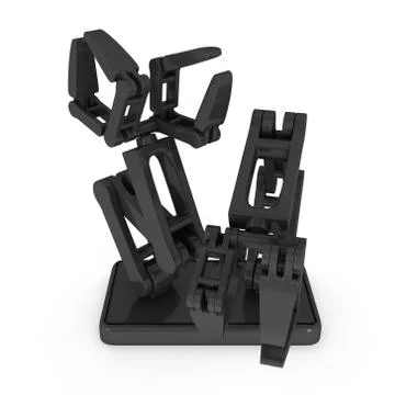 Robotic arm 3d Illustrazione stock