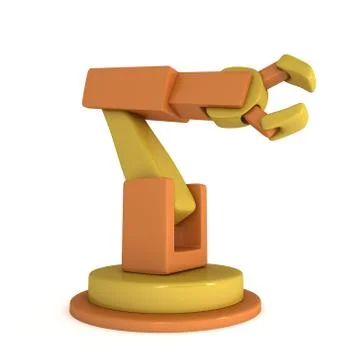 Robotic arm 3d Ilustración de archivo