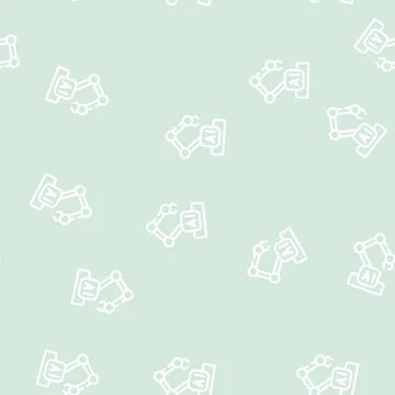 Robotic arm ai line vector seamless pattern イラスト素材