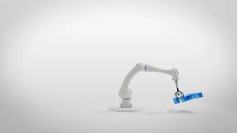 Robotic Arm with AI Text Stock Footage 301684264