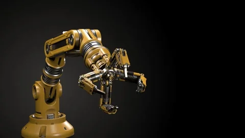 ROBOTIC ARM ANIMATION Stock Footage 253068038