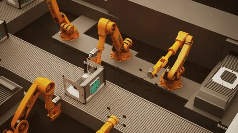 Robotic Arm Assembling Product Stock Footage 51346645