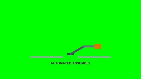 Robotic Arm Assembly Line Animated Motion Graphic Concept Stock Footage 341456682