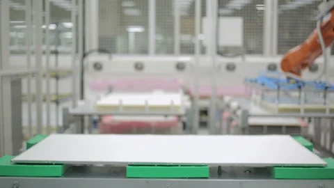 Robotic Arm In Assembly Production Line Stock Footage 105207619