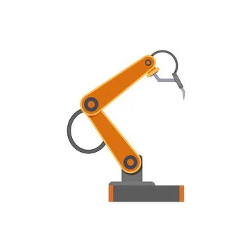 Robotic arm automated, conveyor electronics to packaging and weld 스톡 일러스트