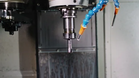 robotic arm changes head of milling mach... | Stock Video | Pond5