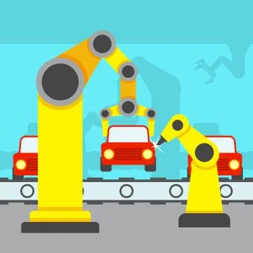 Robotic arm concept Illustrazione stock