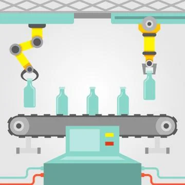 Robotic arm concept Stock Illustration