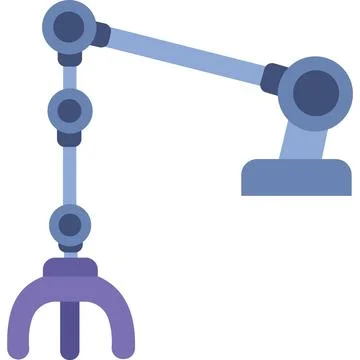 Robotic arm conveyor box packaging system icon イラスト素材