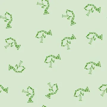 Robotic arm crops robot harvests glyph seamless pattern Illustrazione stock