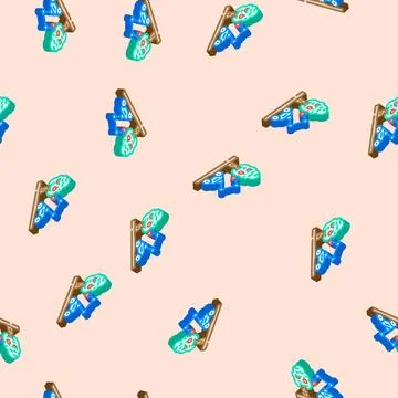Robotic arm crops robot harvests isometric icon seamless pattern Stock Illustration