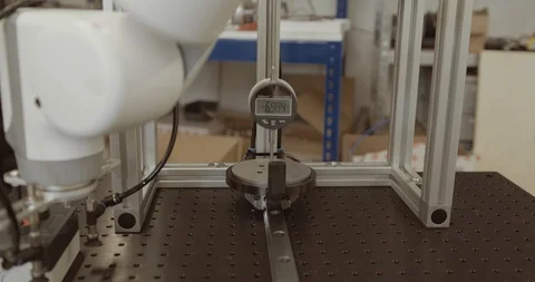 Robotic arm doing repetitive task Stock Footage 121671781