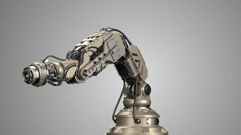 ROBOTIC ARM EYE-white Stock Footage 254345457
