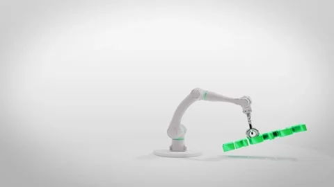 Robotic Arm with Future Text Stock Footage 301684255