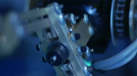 Robotic Arm &amp; Gears-Close Up Video stock 21427867