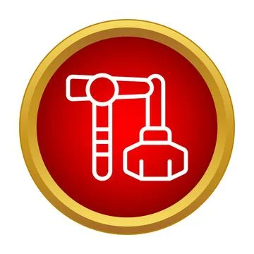 Robotic arm grabbing object in industrial automation concept Stock-Illustration