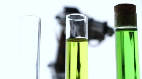 Robotic Arm grabs chemical Stock Footage 64353720