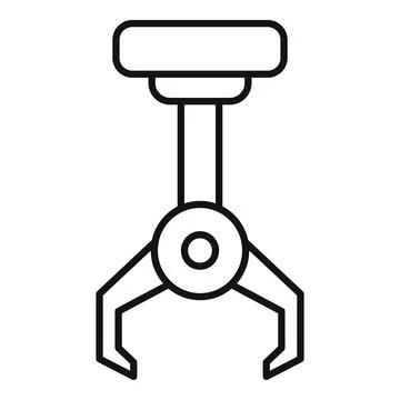 Robotic arm gripper handling objects in industrial automation 스톡 일러스트