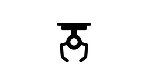 Robotic Arm Gripper Icon Stock Footage 340305915