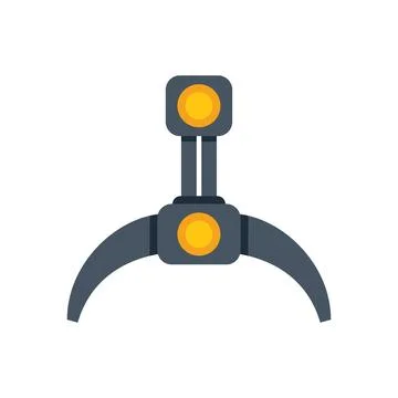 Robotic arm gripping with claws open wide, ready for action Stock Illustration