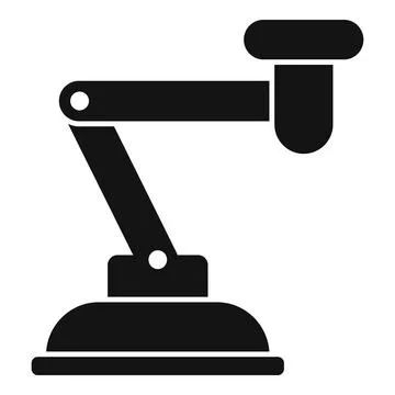 Robotic arm holding object with suction cup base Stock Illustration