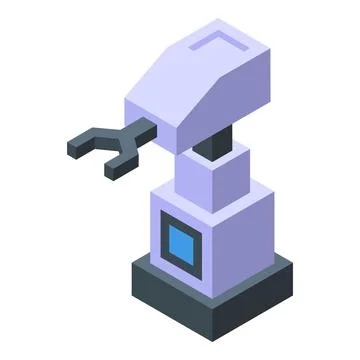 Robotic arm is holding something using a hydraulic system Illustrazione stock