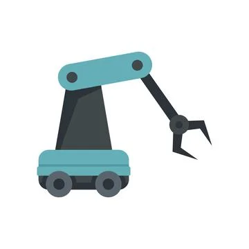 Robotic arm icon flat isolated vector Illustrazione stock