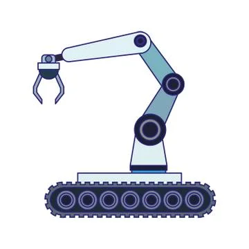 Robotic arm icon over white background, artificial intelligence design , Stockillustratie