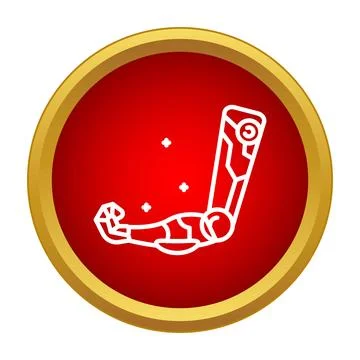Robotic arm icon representing future technology and bionics イラスト素材