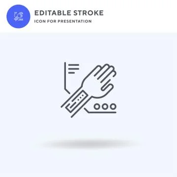 Robotic Arm icon vector, filled flat sign, solid pictogram isolated on white, Stock Illustration