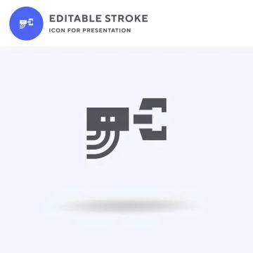 Robotic Arm icon vector, filled flat sign, solid pictogram isolated on white Illustrazione stock