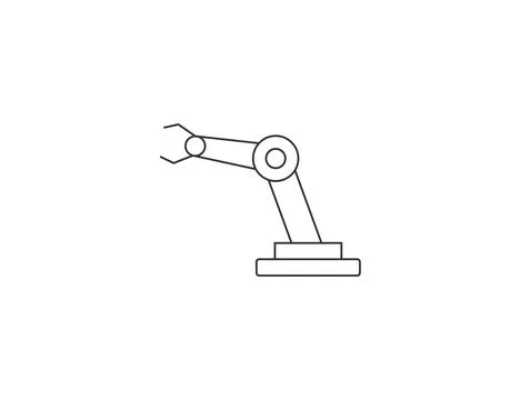 Robotic arm icon. Vector illustration. Illustrazione stock